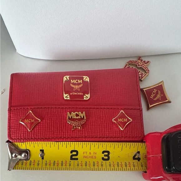 MCM Red 6 Ring Key Case Holder with charms and COA - Picture 12 of 12